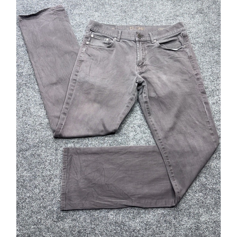 Vince x DL1961 Men Casual Straight Leg Charcoal Grey Size 31 American Cotton